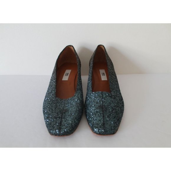 Miista Taissa Pump Morning Sky Glitter Size EU 38/ US 7.5 Anthropologie - Picture 4 of 10